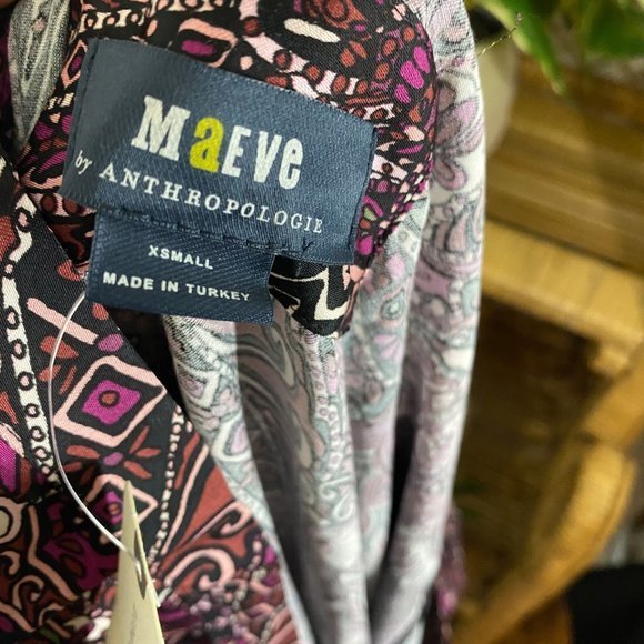 NWT Anthropologie Lisabetta Maxi Dress Purple Paisley Extra Small XS - Picture 11 of 14